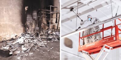Rußentfernung und IT-Sanierung, Ruß entfernen nach Brand